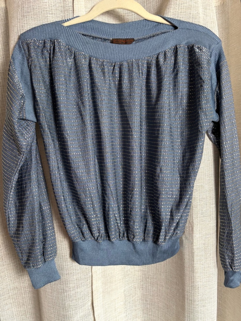 Vintage Yves Saint Laurent Disco Era  Long Sleeve Top - Picture 2 of 11